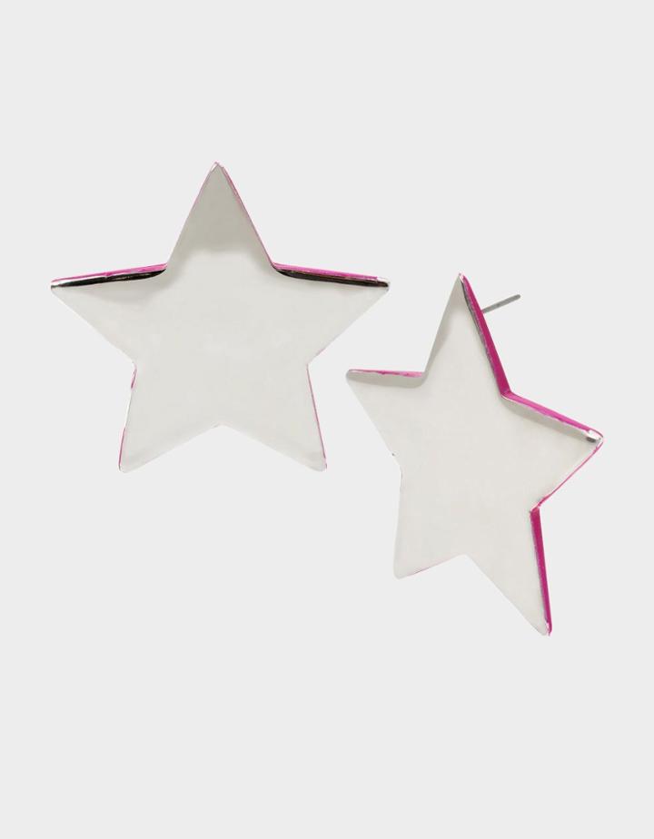 Betseyjohnson Star Power Star Stud Earrings Pink