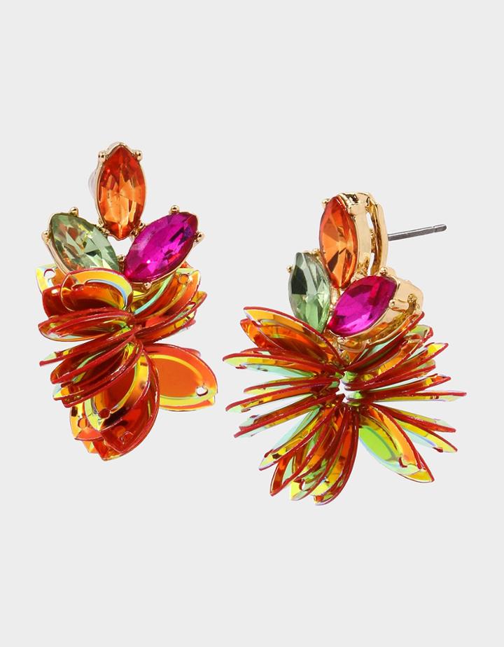 Betseyjohnson Stay Wild Cluster Earrings Multi