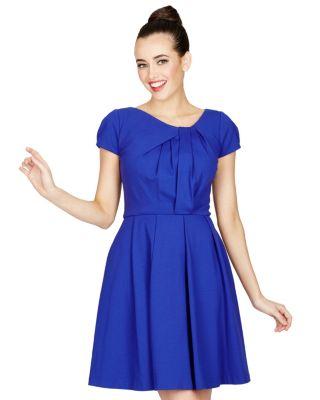 Steve Madden Royally Draped Dress Royal Blue