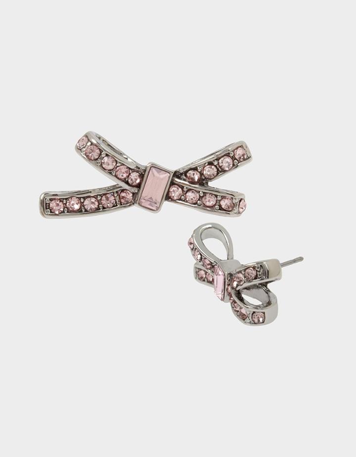 Betseyjohnson Get Your Wings Bow Stud Earrings Blush