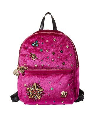 Steve Madden Lucky Star Beaded Backpack Fuchsia