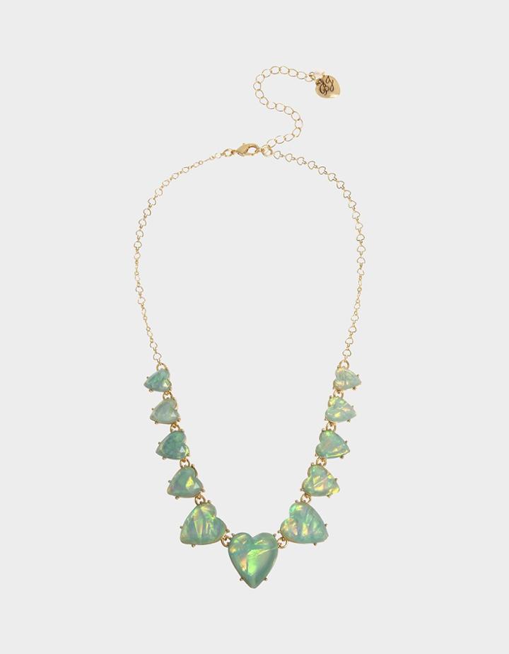 Betseyjohnson Opulent Floral Heart Necklace Multi