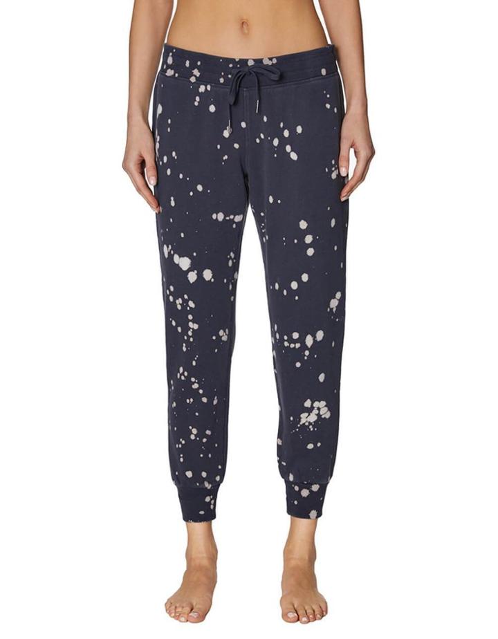 Betseyjohnson Bleach Tie Dye Skinny Sweatpant Black