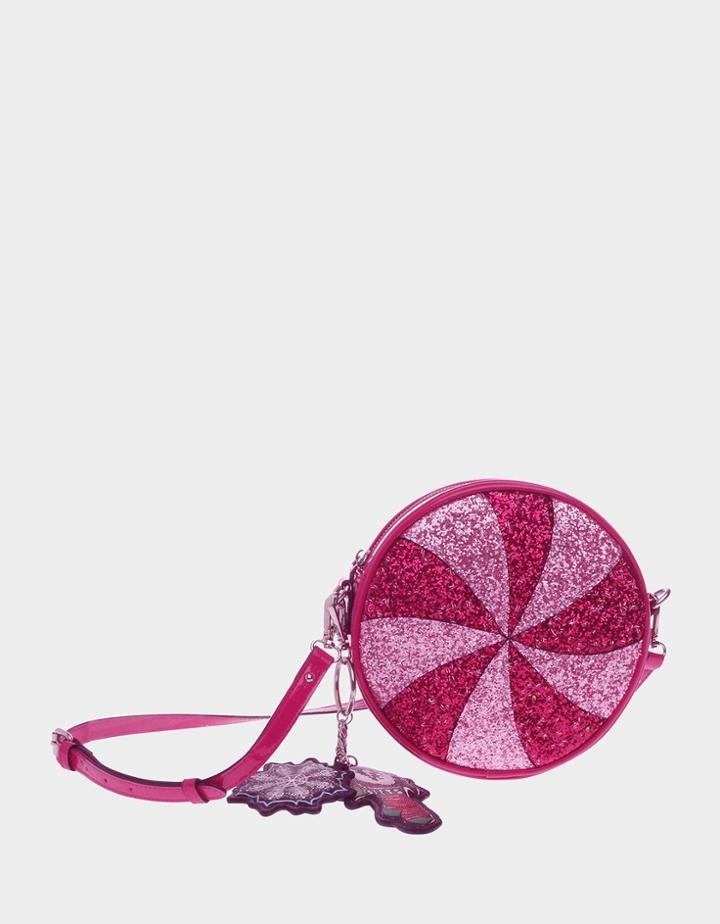 Betseyjohnson Kitsch Peppermint Swirl Crossbody Pink