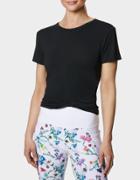 Betseyjohnson Twist And Shout Crop Tee Black