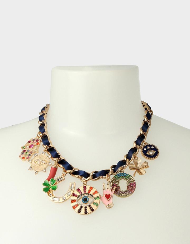 Betseyjohnson Protect Ya Neck Statement Necklace Multi