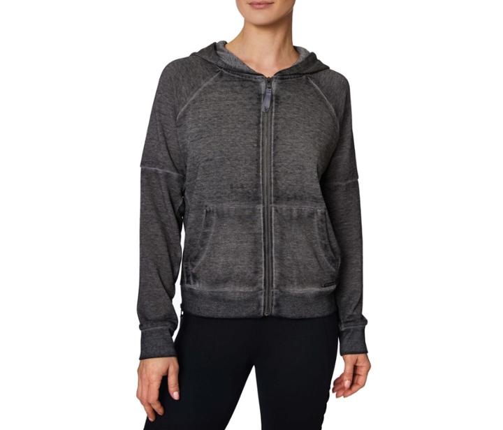 Betseyjohnson Icy Fleece Side Ribbed Zip Jacket Black