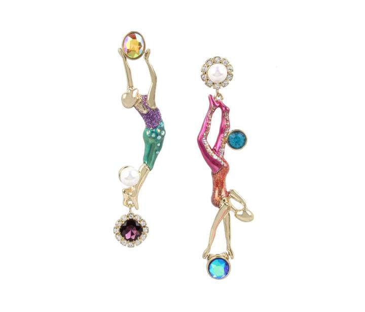 Betseyjohnson Magical Show Trapeze Earrings Multi