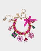 Betseyjohnson Pink Xmas Large Charm Bracelet Multi