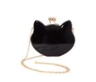 Betseyjohnson Here Kitty Kitty Hard Frame Crossbody Black