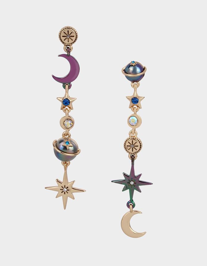 Betseyjohnson Celestial Linear Earrings Blue