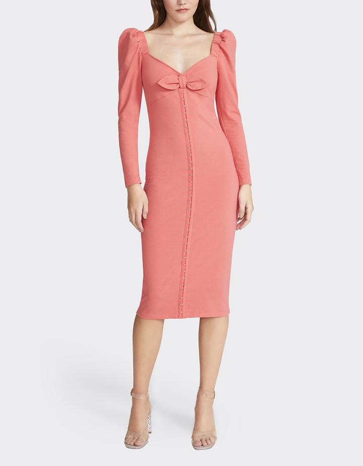Betseyjohnson Bowled Over Midi Dress Coral