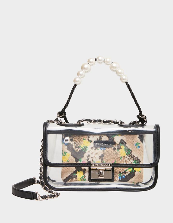 Betseyjohnson Seeing Clearly Pearl Swag Bag Natural Snake
