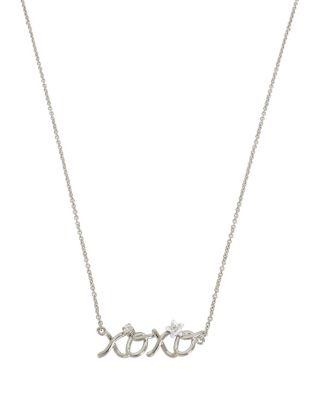 Steve Madden Blue Kitsch Xoxo Pendant Crystal