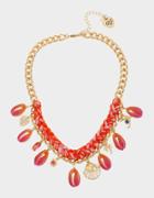 Betseyjohnson Catch The Wave Statement Necklace Pink