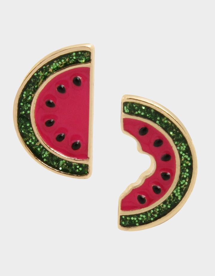 Betseyjohnson Forbidden Fruit Watermelon Studs Pink