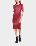 Betseyjohnson Sweet In Stripes Sweater Dress Red