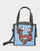 Betseyjohnson Two In One Horseshoe Small Tote Black-white