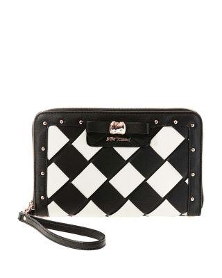 Steve Madden Forbidden Fruit Oversized Wallet Black/white