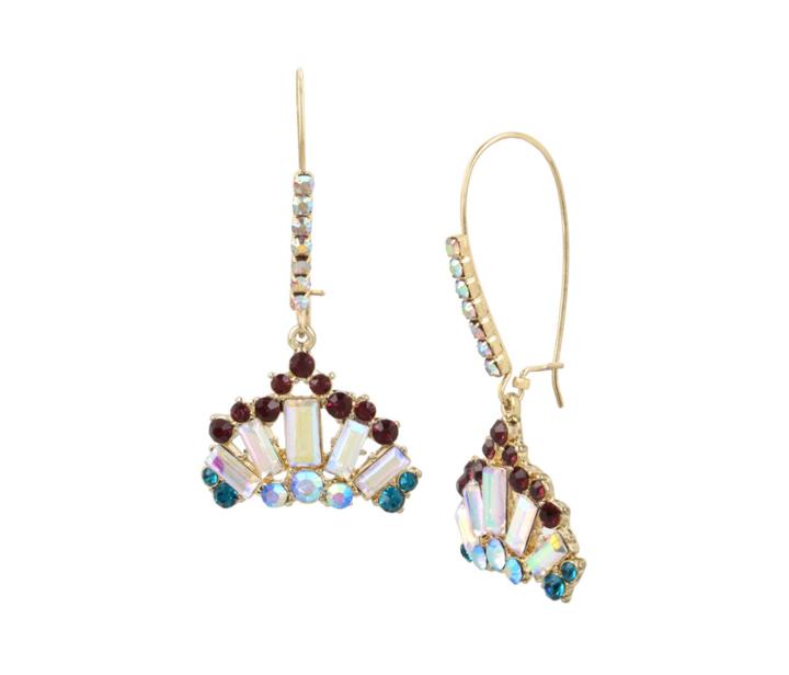 Betseyjohnson Magical Show Crown Earrings Pink