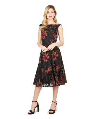 Steve Madden Picture Of Elegance Party Dress Black Multi