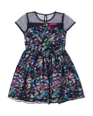 Steve Madden Dizzy Dots 4-6x Dress Black