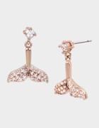 Betseyjohnson Sealife Mermaid Tail Earrings Crystal