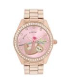 Steve Madden Slowing It Down Sloth Rose Gold Watch Rose Gold
