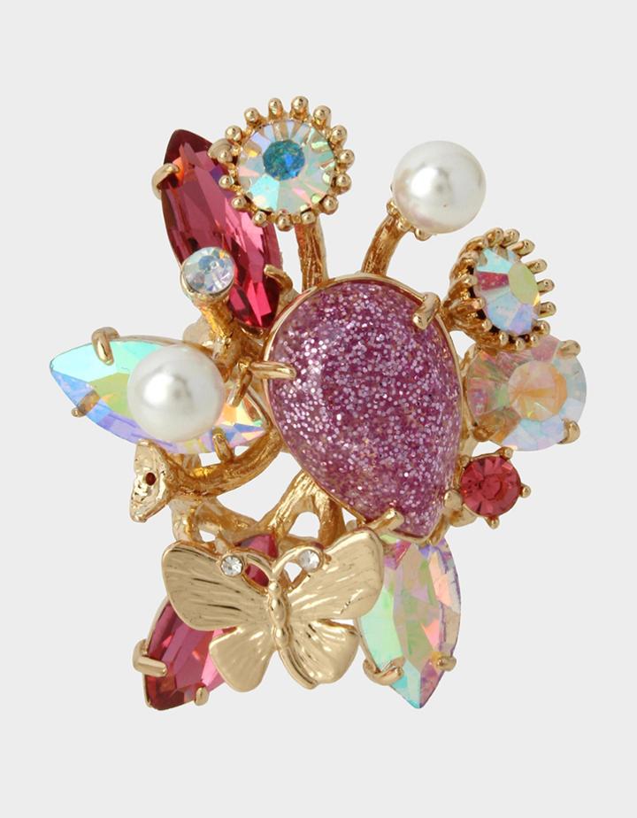 Betseyjohnson Spring In The Air Cluster Ring Purple