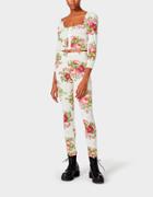 Betseyjohnson Betseys Vintage Inspired Puff Sleeve Top Cream Multi