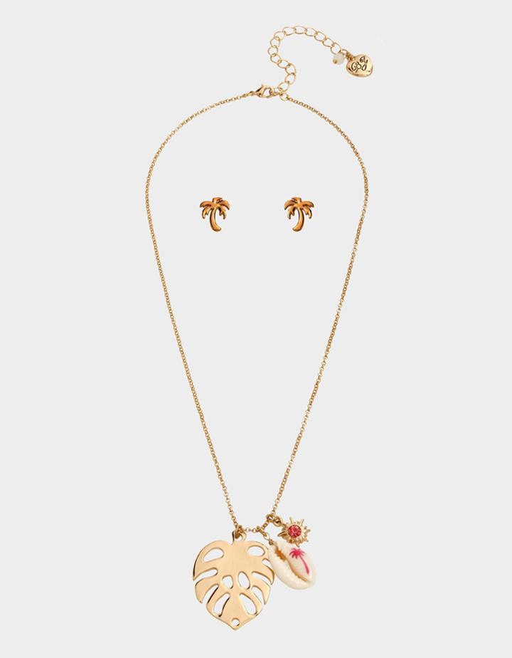 Betseyjohnson Catch The Wave Charm Set Pink
