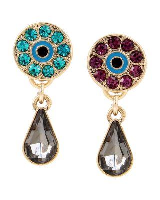 Steve Madden Lucky Charms Eye Drop Earrings Multi