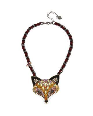 Steve Madden Surreal Forest Fox Statement Pendant Multi