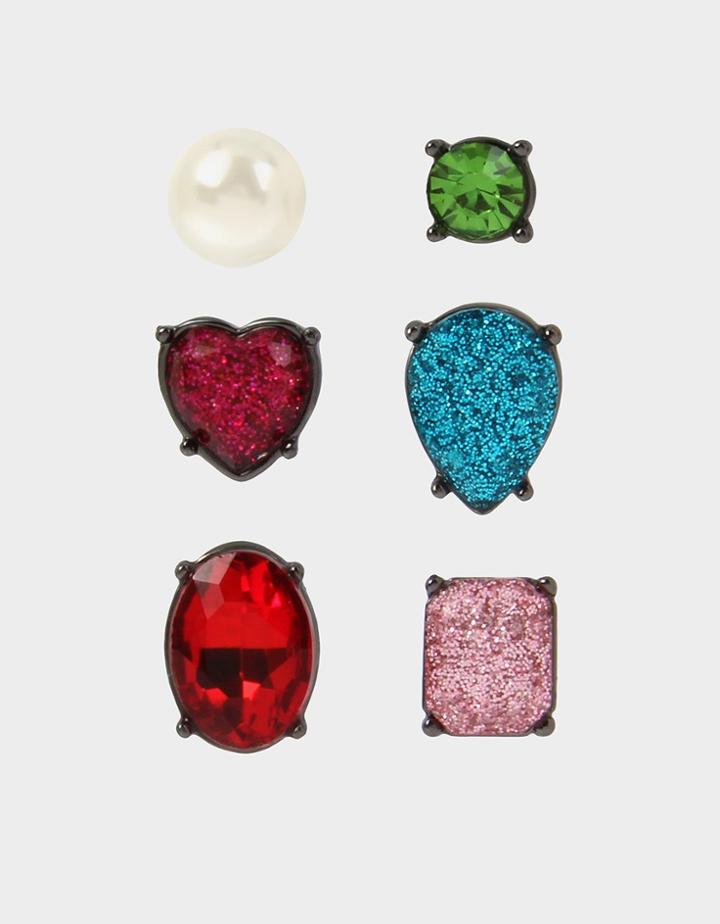Betseyjohnson Bling Thing Stud Set Rainbow Multi