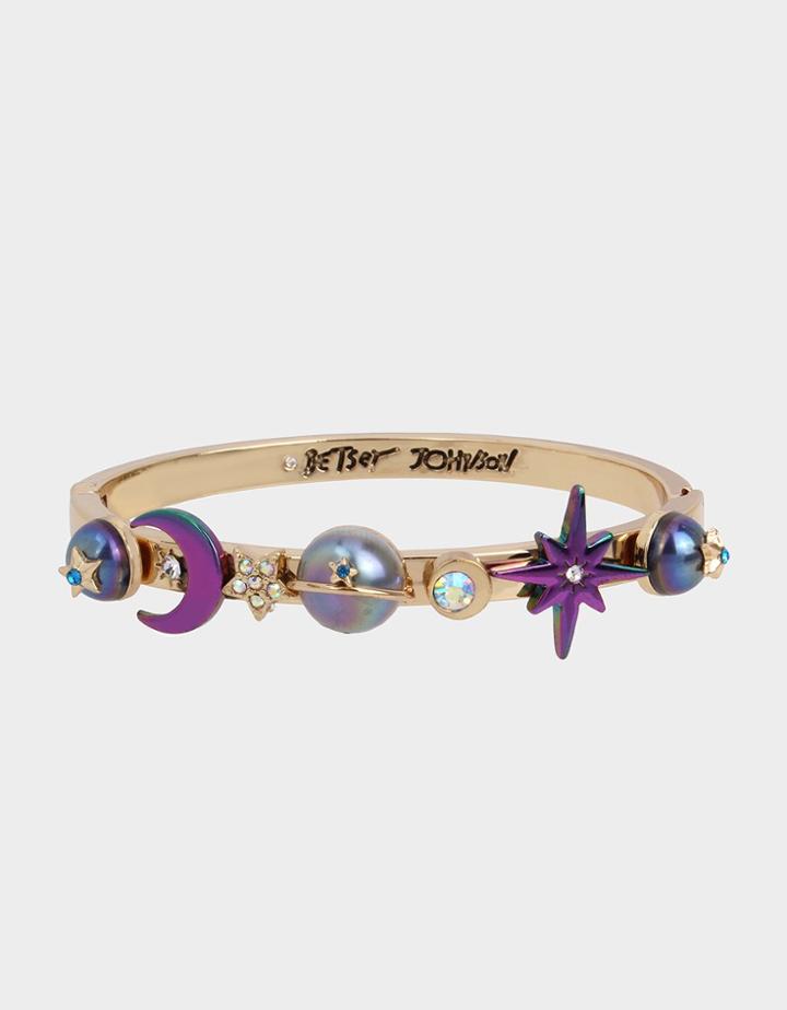 Betseyjohnson Celestial Hinge Bangle Blue