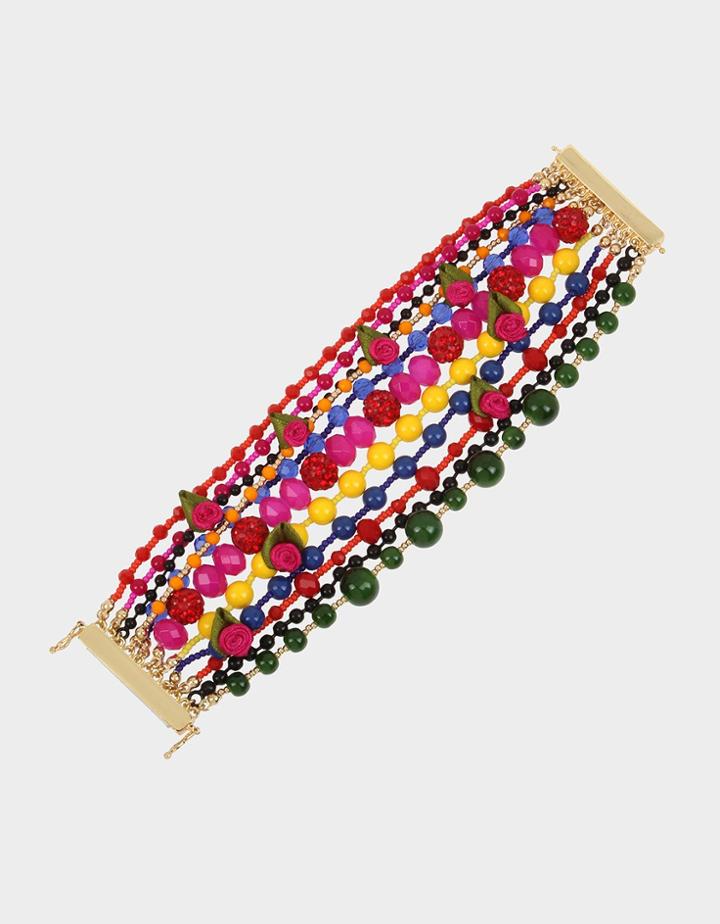 Betseyjohnson Betseyvilla Drama Bead Bracelet Multi