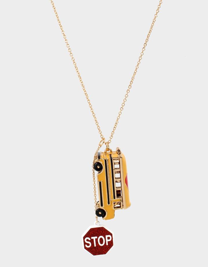 Betseyjohnson Back To School Bus Pendant Yellow