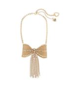 Steve Madden Anchors Away Big Bow Necklace Crystal