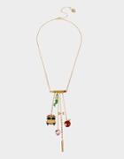 Betseyjohnson Back To School Charmy Y Necklace Multi