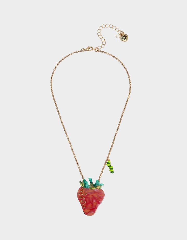 Betseyjohnson Enchanted Strawberry Pendant Red