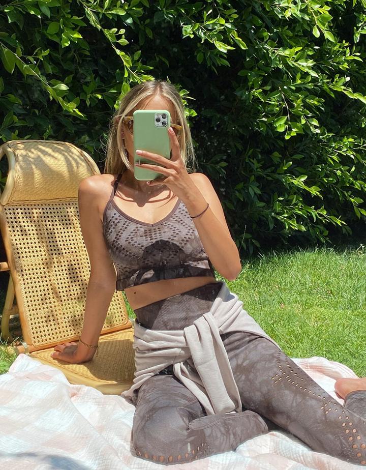 Betseyjohnson Tribal Tie Dye Seamless Bra Grey