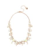 Steve Madden Flutterbye Stone Necklace White