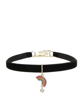 Steve Madden Betseys Rainbow Choker Black