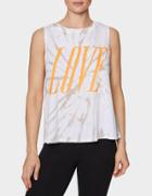 Betseyjohnson Love Tie Dye Boxy Tank Beige