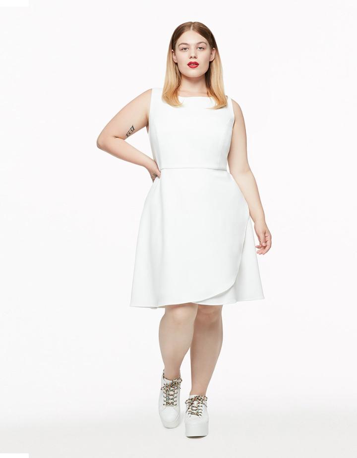 Betseyjohnson Sweet Confection Plus Size Ruffle Dress Ivory