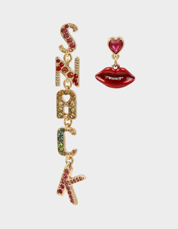 Betseyjohnson Snack Attack Mismatch Earrings Multi