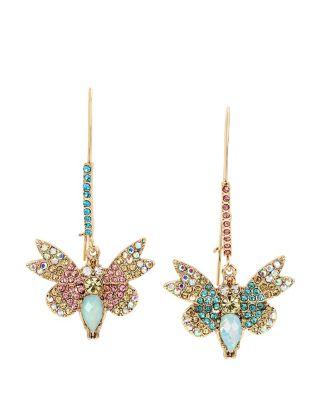 Steve Madden Buzz Off Butterfly Hook Earrings Multi