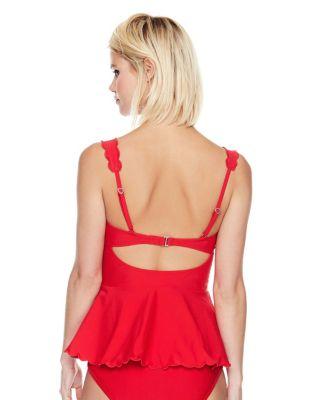 Steve Madden Betseys Malibu Solids Tankini Top Black