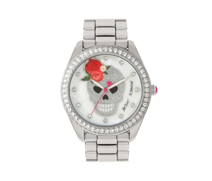 Betseyjohnson Rosey Tiara Skull Watch Silver