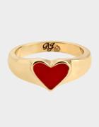 Betseyjohnson Red Hot Heart Ring Red